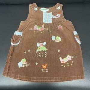 18months Flapadoodles. Perfect condition. Farm scenes on corduroy dress.